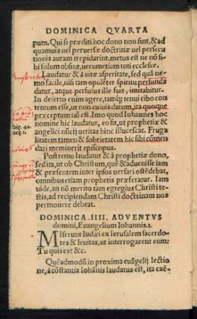 Dominica .IIII. Adventus domini ...