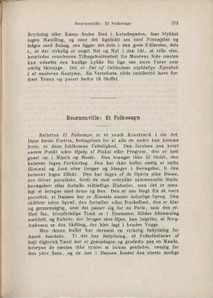 Bournonville: Et Folkesagn
