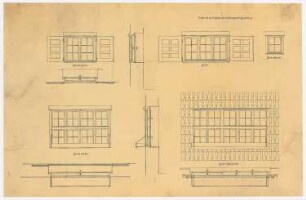 Kunstgewerbeausstellung 1904, Breslau Einfamilienhaus: Fenster: Ansichten, Schnitte