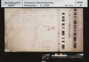Zwickauer Steinkohlenbassin mit Schächten, Bohrlöchern und Flözen