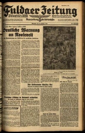 Ausgabe vom Mittwoch, den 22. Januar 1941.