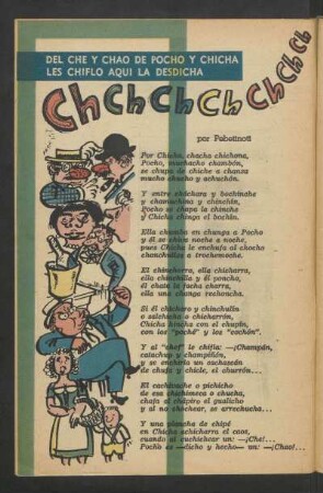 Del che y chao de pocho y chicha les chiflo aquí la desdicha