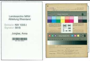 Entnazifizierung Anna Junglas , geb. 07.02.1912 (Bueroangestellte)