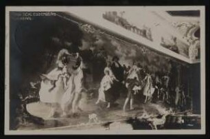 Ansichtskarte von Max Mell an Hofmannsthal mit Innenaufnahme des Musiksaals in Schloss Eggenberg