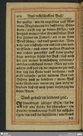 Umb gedult in leidens zeit