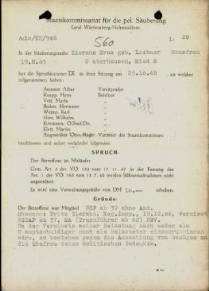 Zierahn, Erna, geb. Liebner