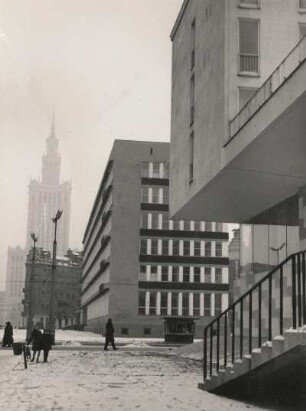 Warschau. Blick vom Hotel "Dom Chlopa" auf Kultur-Palast der Sowjetunion