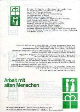 Werbe- und Informationsblatt des Diakonischen Werkes der DDR
