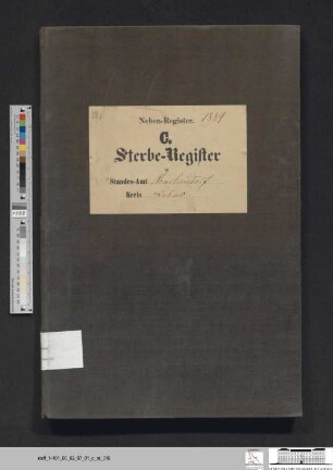 Sterberegister Markendorf 1889