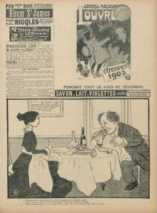 Étrennes 1903; Qu’as-tu donc aujourd’hui? Je ne t’ai jamais vu appétit pareil...