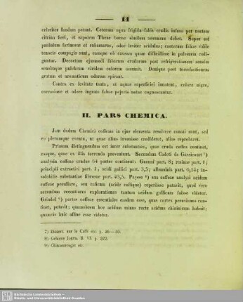 II. Pars Chemica