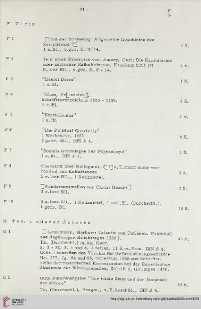 G. Typoskripte anderer Autoren