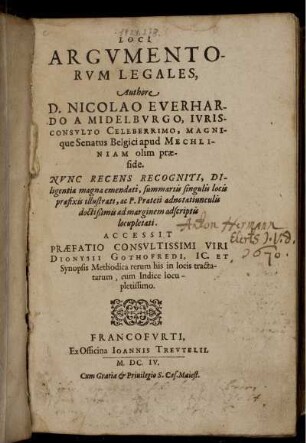 Loci Argumentorum Legales
