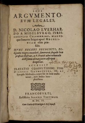 Loci Argumentorum Legales