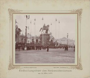 Feier zur Enthüllung des Denkmals.
