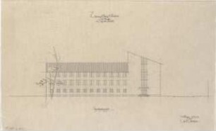 Gsaenger, Gustav; München, Linprunstr. 69 - 70; Verwaltungsgebäude - Verwaltungsneubau, Nordwestseite (Ansicht)