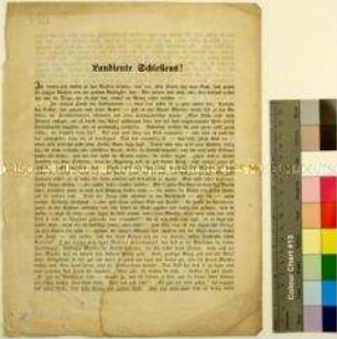 Aufruf der Fortschrittspartei zu den Wahlen zum preußischen Abgeordnetenhaus vom Mai 1862