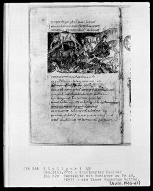 Der Stuttgarter Bibelpsalter — Das wahre Dankopfer, Folio 62verso