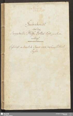 Grubenbericht über das Berggebaeude Hilfe Gottes Erbst. zu Memmendorf - 17.7115 4.