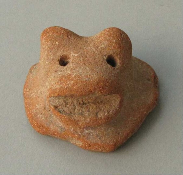 Animal head made of clay