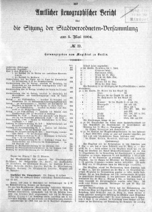 No. 19, 05.05.1904