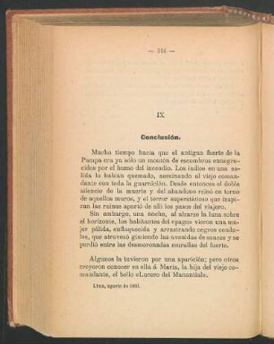 IX Conclusión.