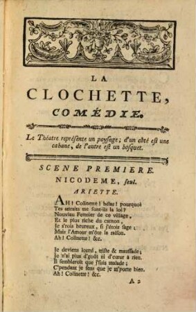 La Clochette : Comédie En Un Acte, Mêlée D'Ariettes
