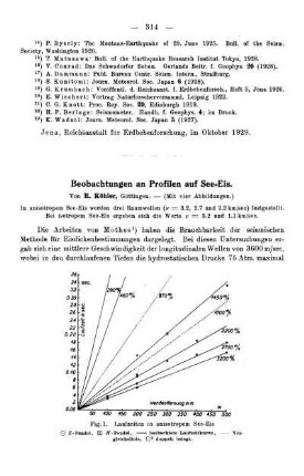 Beobachtungen an Profilen auf See-Eis