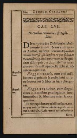 Cap. LVII. De Civibus Primariis, [et] Nobilibus.