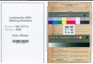 Entnazifizierung Wilhelm Grob , geb. 16.08.1898 (Staedtischer Arbeiter)