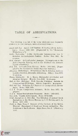Table of Abbreviations