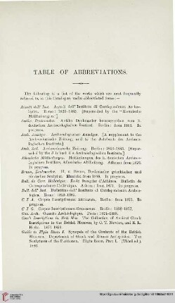 Table of Abbreviations