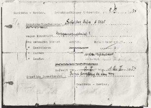 Konzentrationslager Hohnstein, Attest des Sanitäts-Reviers