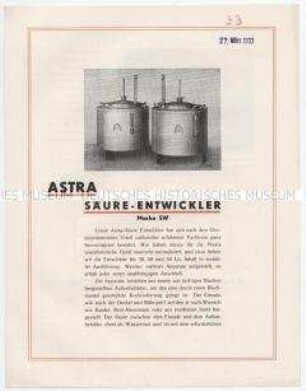 ASTRA-SÄURE-ENTWICKLER Marke SW