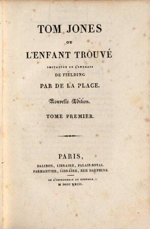 Tom Jones ou l'enfant trouvé, 1
