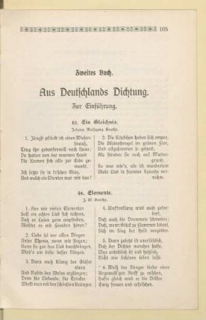 Zweites Buch. Aus Deutschlands Dichtung