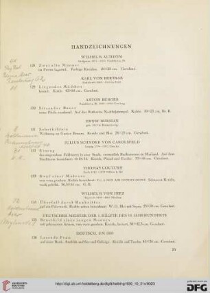 Handzeichnungen (Nr. 128-144)