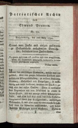 Nr. 22. Magdeburg, den 3ten März 1792