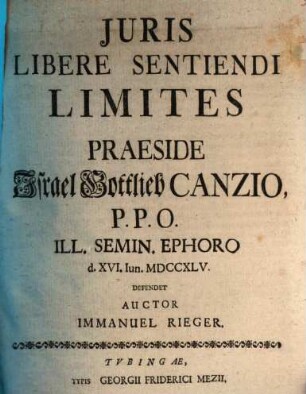 Juris Libere Sentiend Limites