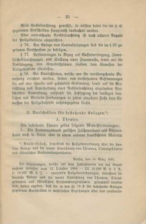 II. Vorschriften für bestehende Anlagen.