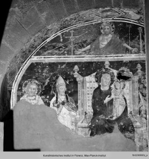 Madonna mit Kind und Heiligen, darüber Schmerzensmann