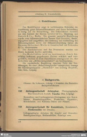 e) Buchgewerbe