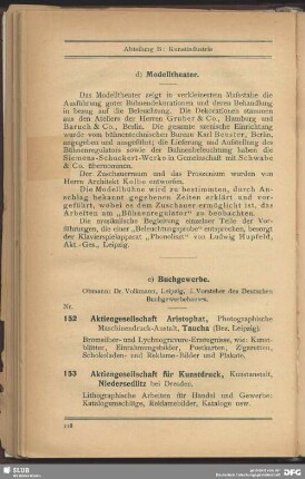 e) Buchgewerbe