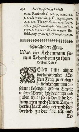 Die Andere Frag. Was ein Lehenmann seinem Lehenherrn zu thun verbunden?
