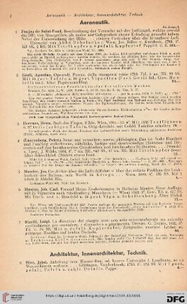 Architektur, Innenarchitektur, Technik (Nr. 8-13)