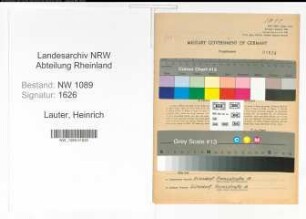 Entnazifizierung Heinrich Lauter , geb. 04.07.1901 (Brandmeister)