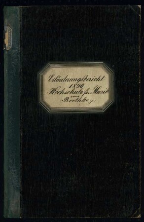 Hochschule für Musik, Berlin Schinkelwettbewerb 1890: Erläuterungsbericht