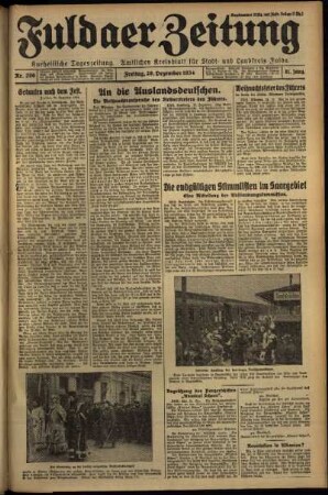 Ausgabe vom Freitag, den 28. Dezember 1934.