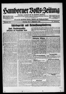 Hamborner Volks-Zeitung. 1911-1929