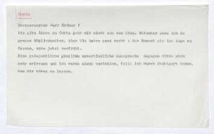 Brief von Gerhart Hauptmann an Robert Kröner